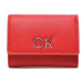 Calvin Klein Malá dámska peňaženka Re-Lock Trifold Xxs K60K609141 Červená