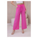 Pink viscose wide trousers