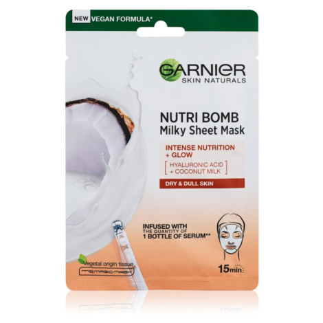 Garnier Skin Naturals Nutri Bomb vyživujúca plátienková maska pre rozjasnenie pleti