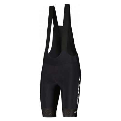 SCOTT Cyklistické nohavice krátke s trakmi - RC PRO +++ 2022 - biela/čierna
