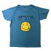 Nirvana tričko Xerox Smiley Modrá