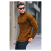 Madmext Mustard Turtleneck Knitwear Sweater 5758