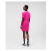 Šaty Karl Lagerfeld Cady Dress W/ Drawcord Waist Ružová