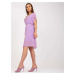 Purple airy dress of one size with belt