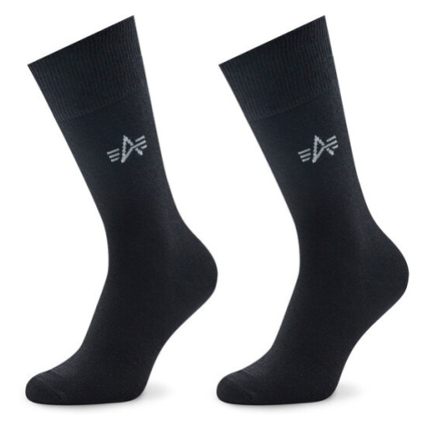 Alpha Industries Súprava 3 párov vysokých pánskych ponožiek Basic 118929 Čierna