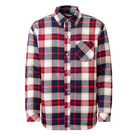 LIVERGY® Pánska košeľová bunda (zelená/červená/krémová)