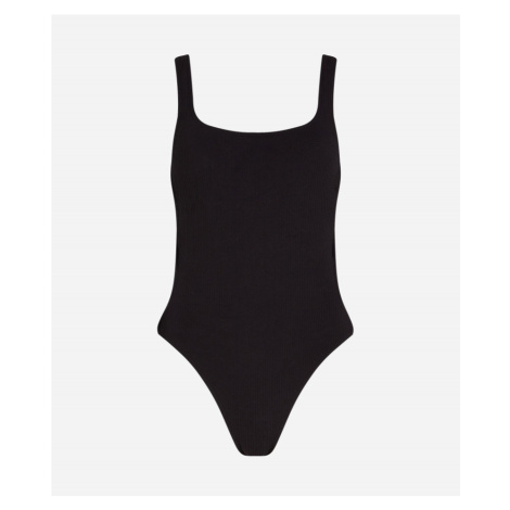 Plavky Karl Lagerfeld Karl Dna C/O Side Swimsuit Čierna