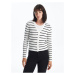 LC Waikiki V-Neck Striped Long Sleeve Women's Knitwear Cardigan