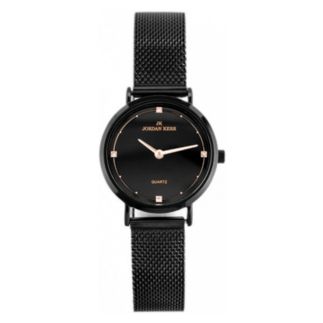Čierne dámske hodinky Jordan Kerr L1003-F