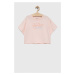 Detské bavlnené tričko Pepe Jeans Non-denim ružová farba