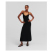 Šaty Karl Lagerfeld Sleeveless Knit Dress Black