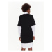 KARL LAGERFELD Úpletové šaty Monogram 225W1353 Čierna Regular Fit