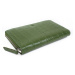 Tmavě zelená croco dámská kožená zipová peněženka 511-1306-55