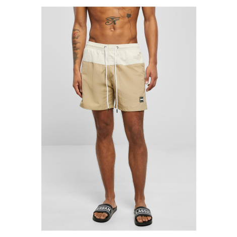 Men's Block Union Swimsuit Beige/Cream Urban Classics