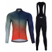 HOLOKOLO Cyklistický zimný dres a nohavice - AFTERGLOW WINTER - viacfarebná/červená