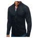 Čierna pánska elegantá košeľa s dlhými rukávmi BOLF 3713