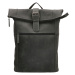 Hide & Stitches Čierny kožený ruksak na notebook „Ellegance“ 11L