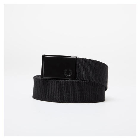 Opasok FRED PERRY Graphic Branded Webbing Belt Black/ Warm Grey