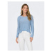 Light blue women's basic sweater ONLY Geena - Women