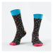 Men's black socks with geometric patterns