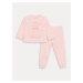 LC Waikiki Crew Neck Long Sleeve Embroidered Plush Baby Girl Pajama Set