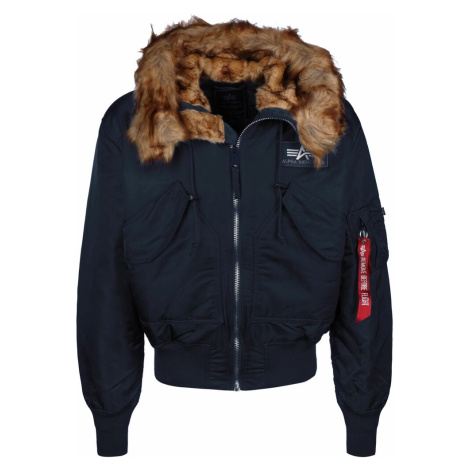 ALPHA INDUSTRIES Zimná bunda '45P'  námornícka modrá / biela