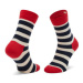 Happy Socks Súprava 2 párov vysokých detských ponožiek KSTR02-4000 Tmavomodrá