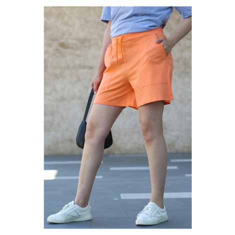 Madmext Mad Girls Orange Shorts