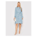 Selected Femme Košeľové šaty Fiola 16083878 Modrá Regular Fit