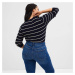 Svetr GAP Bella Crew Navy Stripe