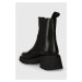 Kožené topánky chelsea Vagabond Shoemakers DORAH dámske, čierna farba, na podpätku, 5642.001.20