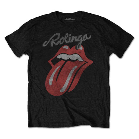 The Rolling Stones tričko Rolinga Čierna
