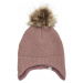 Dievčenská zimná čiapka COLOR KIDS Baby hat w. detach fake fur, zephyr