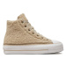 Converse Plátenky Chuck Taylor All Star Lift Platform Sherpa A05509C Béžová