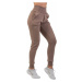Nebbia High-Waist Loose Fit Sweatpants "Feeling Good" Brown Fitness nohavice
