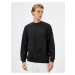 Koton Basic Sweatshirt Crew Neck Long Sleeve Raised