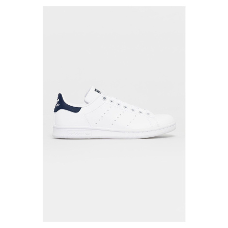 Topánky adidas Originals H68621-WHT/DKBLU, biela farba, na plochom podpätku