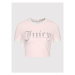 Juicy Couture Tričko Ringer JCWS122080 Ružová Slim Fit