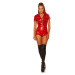 Sexy KouCla Leatherlook Jumpsuit with Zips red