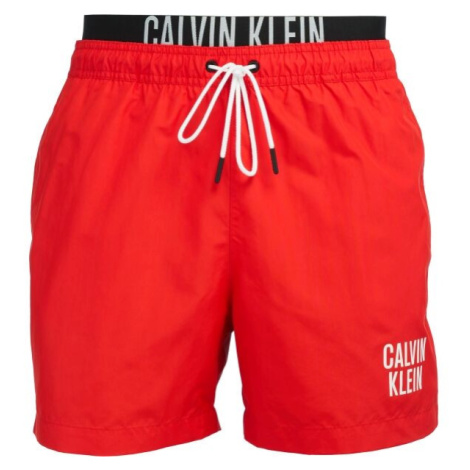 Calvin Klein INTENSE POWER-MEDIUM DOUBLE WB Pánske kúpacie šortky, červená, veľkosť