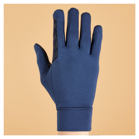 Detské jazdecké rukavice 100 modré FOUGANZA