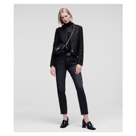 Bunda Karl Lagerfeld Sparkle Boucle Jacket Čierna