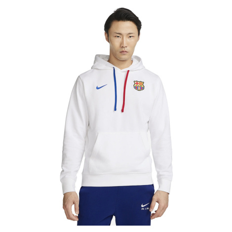 FC Barcelona pánska mikina s kapucňou Club white