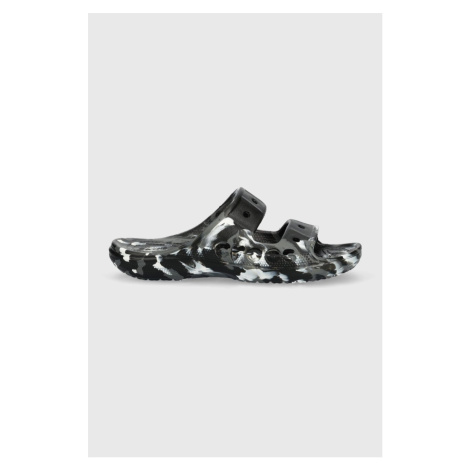 Šľapky Crocs BAYA MARBLED SANDAL dámske, čierna farba, 208332