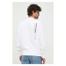 Bavlnená mikina Calvin Klein Jeans pánska, biela farba, s potlačou