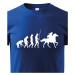 Detské tričko pre milovníkov koní - Evolúcia jazdkyne