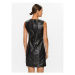 Glamorous Šaty z imitácie kože TM0685 Čierna Regular Fit