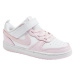 Ružovo-biele detské tenisky na suchý zips Nike Court Borough Low 2
