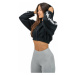 Nebbia Cropped Zip-Up Hoodie Iconic Black Fitness mikina