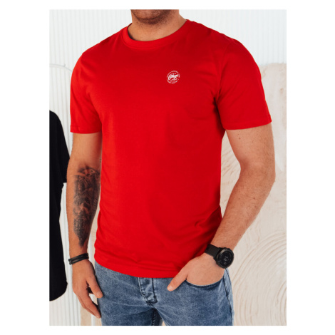 Červené pánske tričko s potlačou Dstreet RX5444